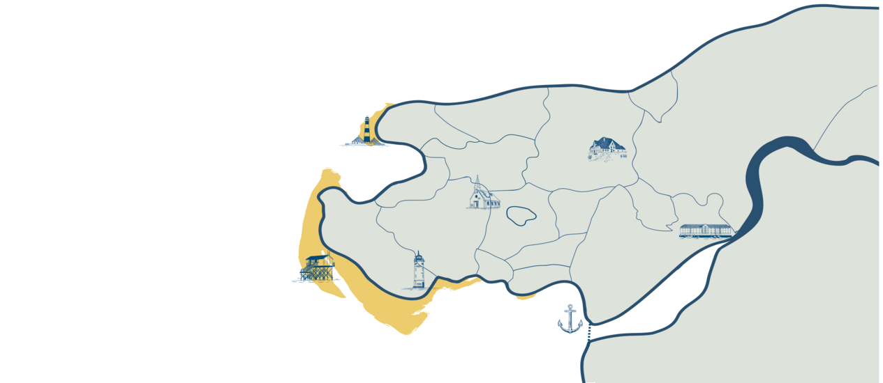 Landkarte Halbinsel Eiderstedt