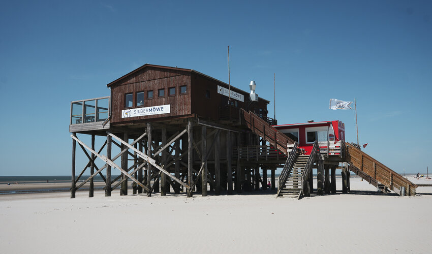 Blick auf das Restaurant Silbermöwe