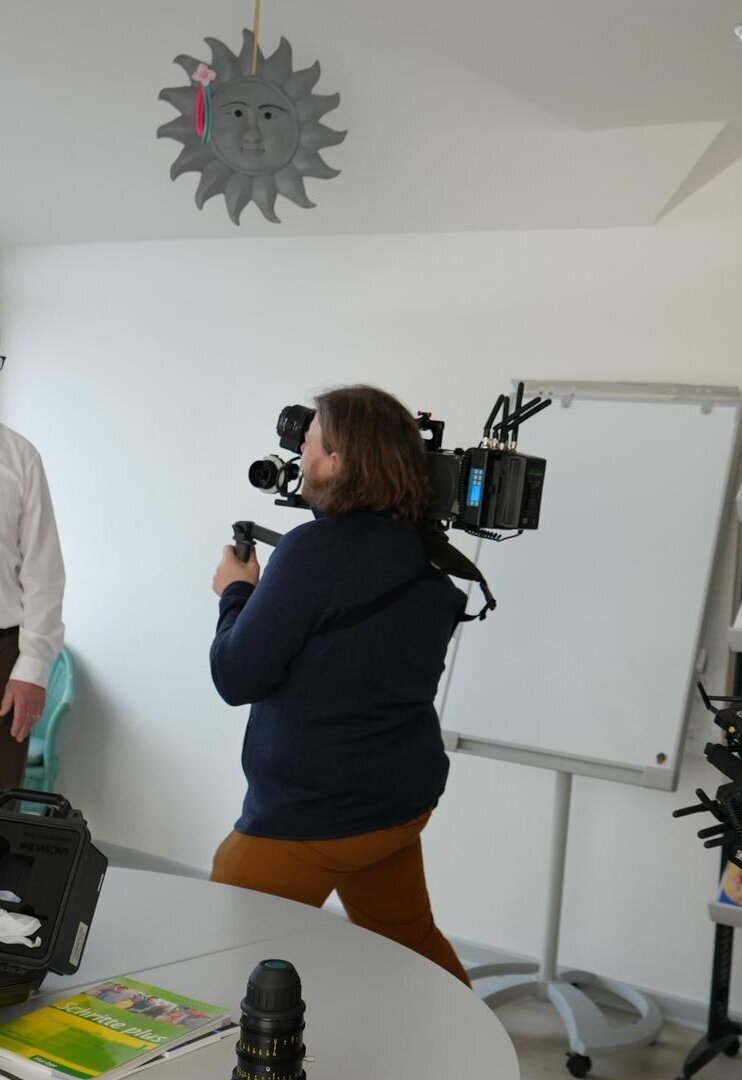 Kameramann am filmen