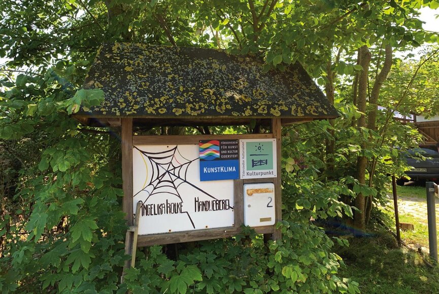 Infotafel für die SpinnWebKate