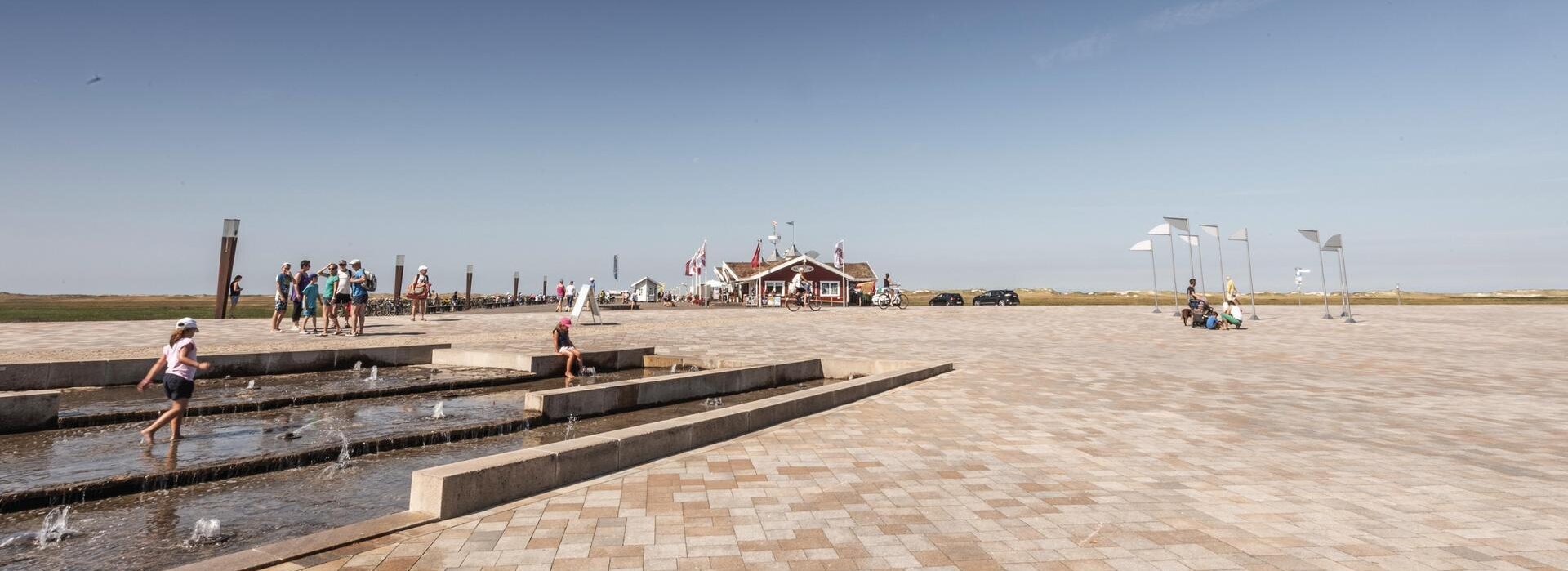 Wasserspiel auf dem Seebrückenvorplatz