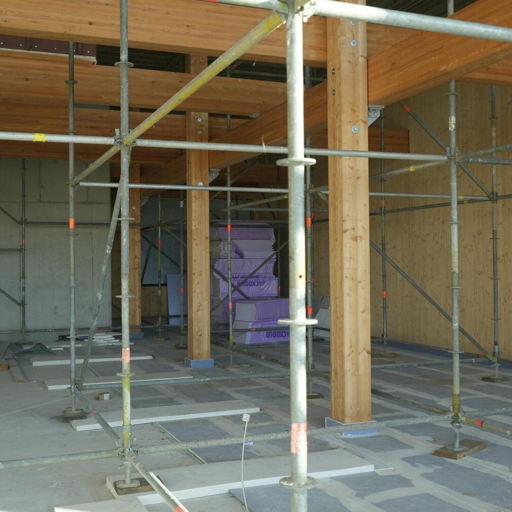 (c)TZ-SPO Blick in den Rohbau des Erlebnis-Hus