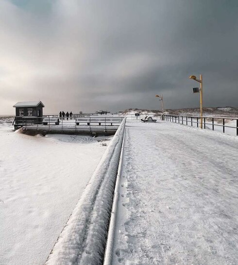 Seebrücke im Winter 