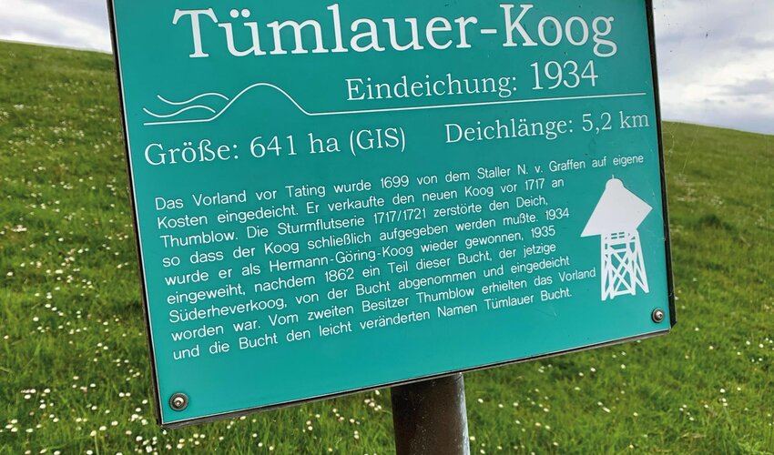Infotafel im Tümlauer Koog