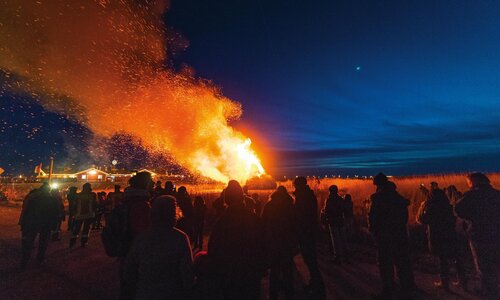 Biikefeuer in St. Peter-Ording.
