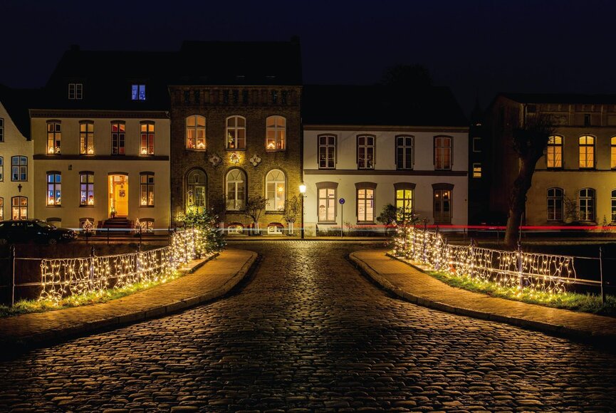 Weihnachtsbeleuchtung in Friedrichstadt