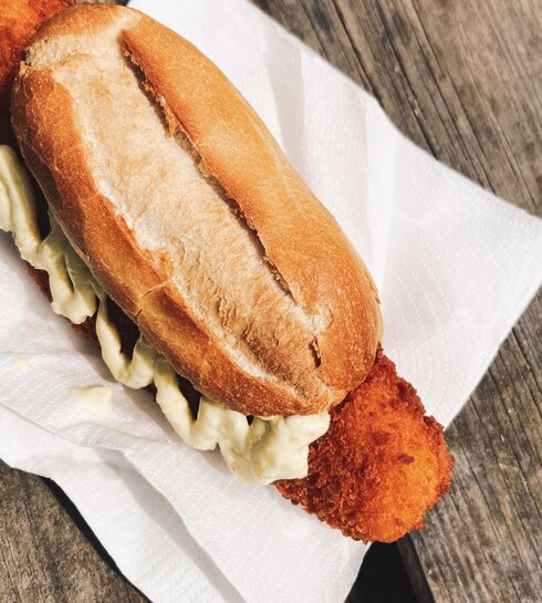 Fischbrötchen mit Backfisch und Remoulade