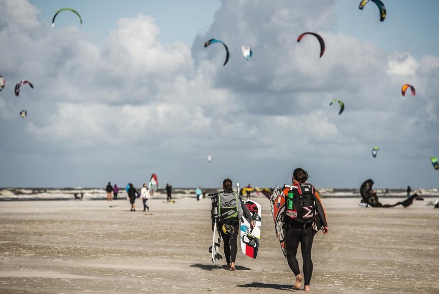 Kiter am Ordinger Strand