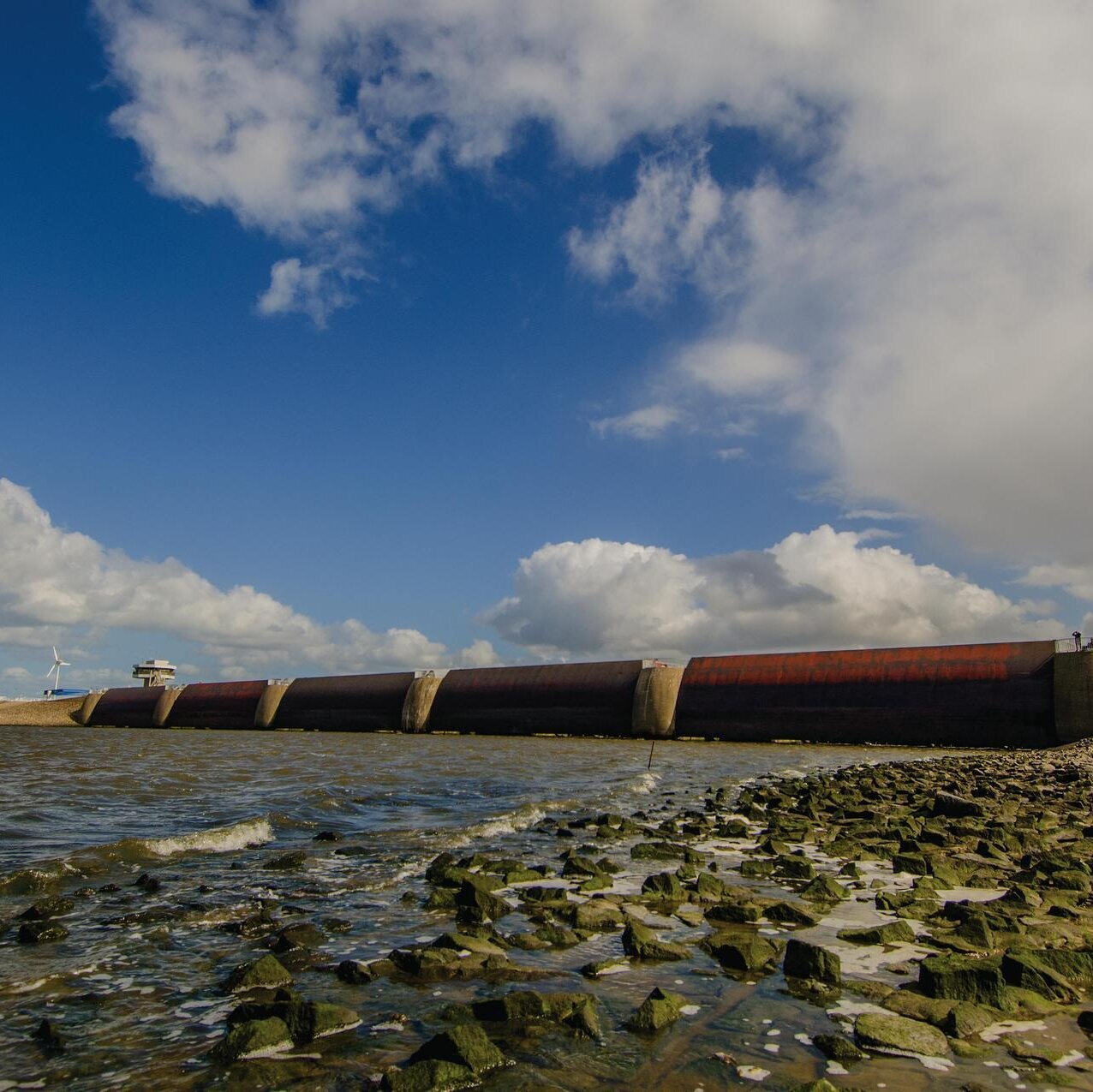 Blick auf das Eidersperrwerk