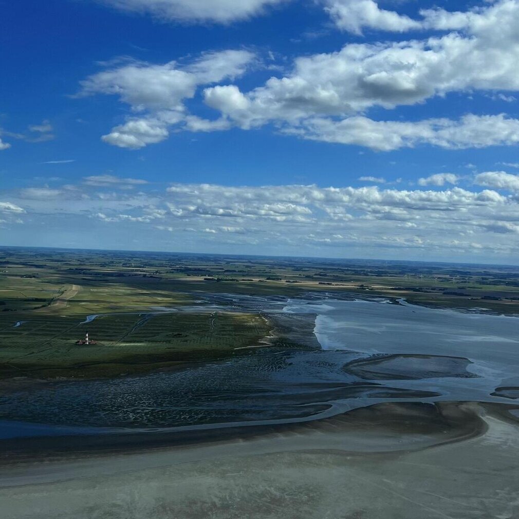 Westerhever und St. Peter-Ording Luftaufnahme