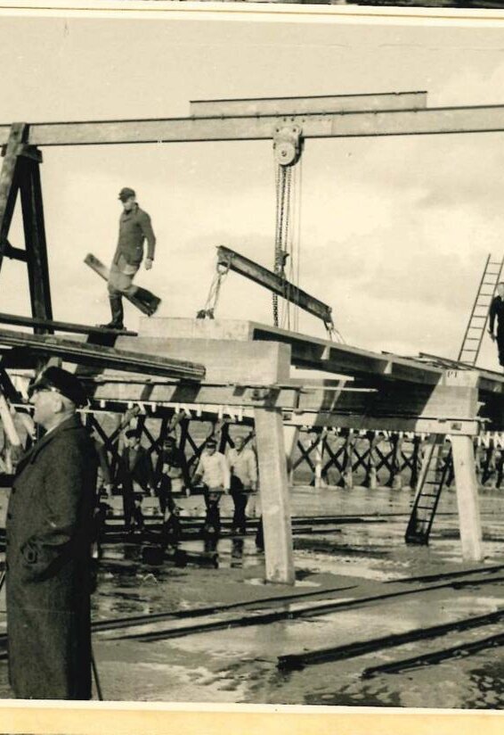 Bauphase der Seebrücke 