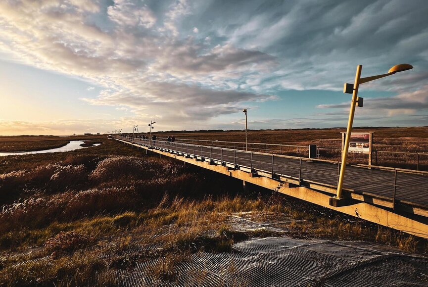 Seebrücke beim Sonnenuntergang